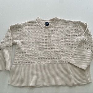 GAP 100% cotton Cream Sweater - size L